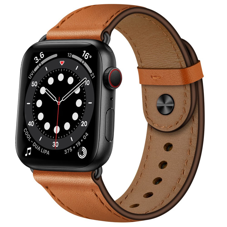 Meget Sejt Ægte Læder Universal Rem passer til Apple Smartwatch - Brun#serie_9