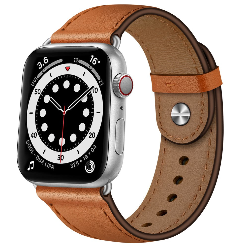 Meget Sejt Ægte Læder Universal Rem passer til Apple Smartwatch - Brun#serie_11