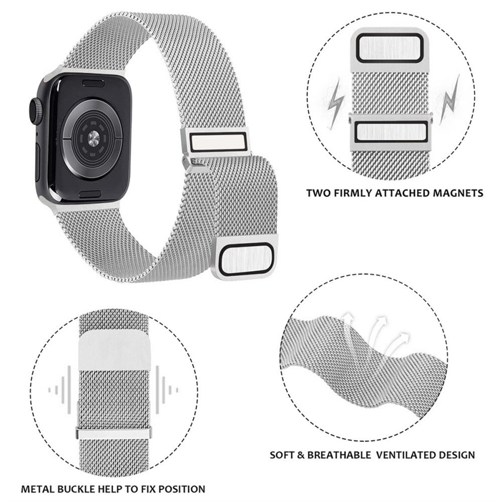Super Elegant Metal Universal Rem passer til Apple Smartwatch - Sølv#serie_8