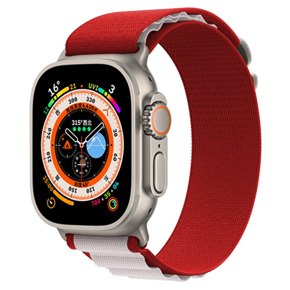 Vildt Fint Nylon Universal Rem passer til Apple Smartwatch - Rød#serie_10