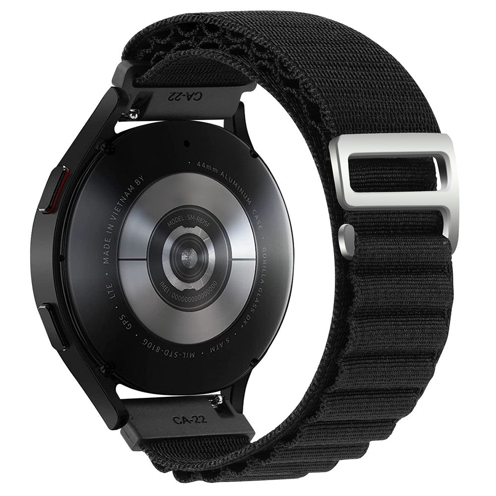 Meget Holdbart Nylon Universal Rem passer til Smartwatch - Sort#serie_1