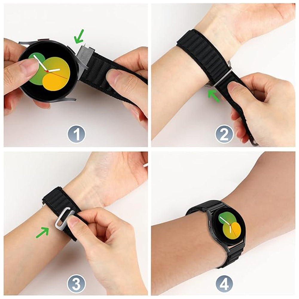 Meget Holdbart Nylon Universal Rem passer til Smartwatch - Orange#serie_6