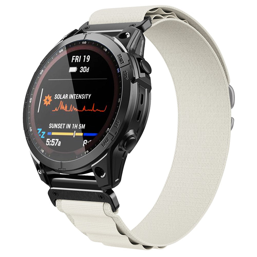 Helt Vildt Fantastisk Nylon Universal Rem passer til Garmin Smartwatch - Hvid#serie_20