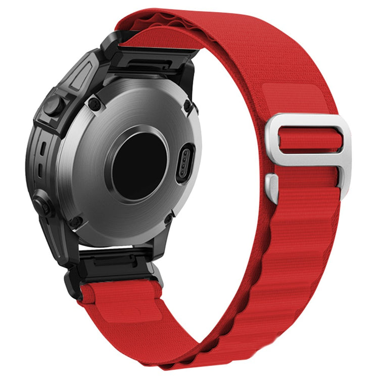Meget Hårdfør Nylon Universal Rem passer til Garmin Smartwatch - Rød#serie_4