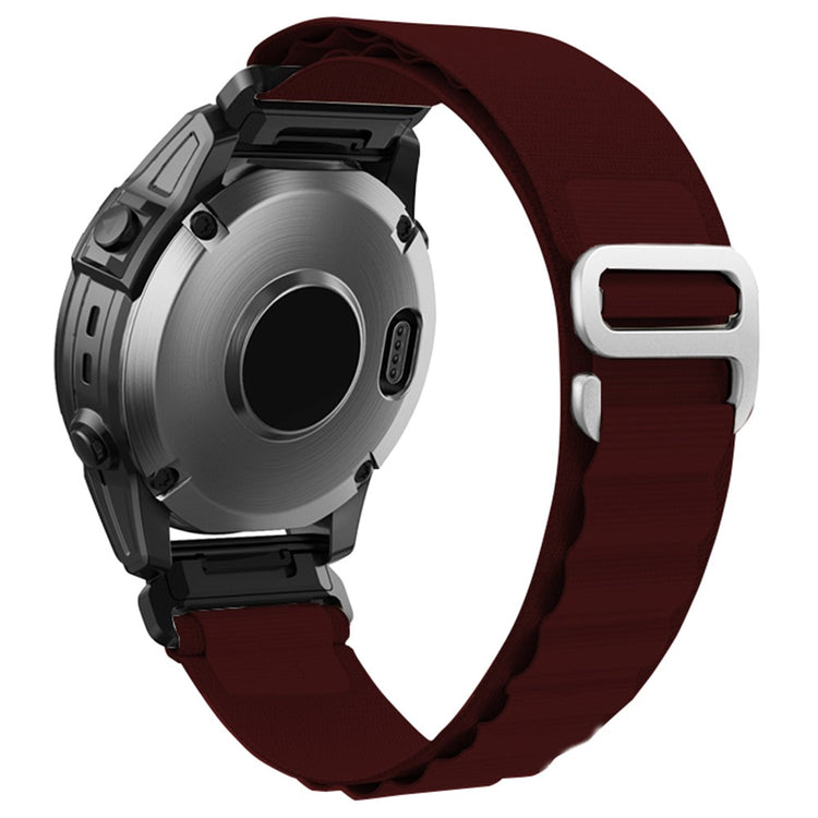 Meget Hårdfør Nylon Universal Rem passer til Garmin Smartwatch - Rød#serie_6