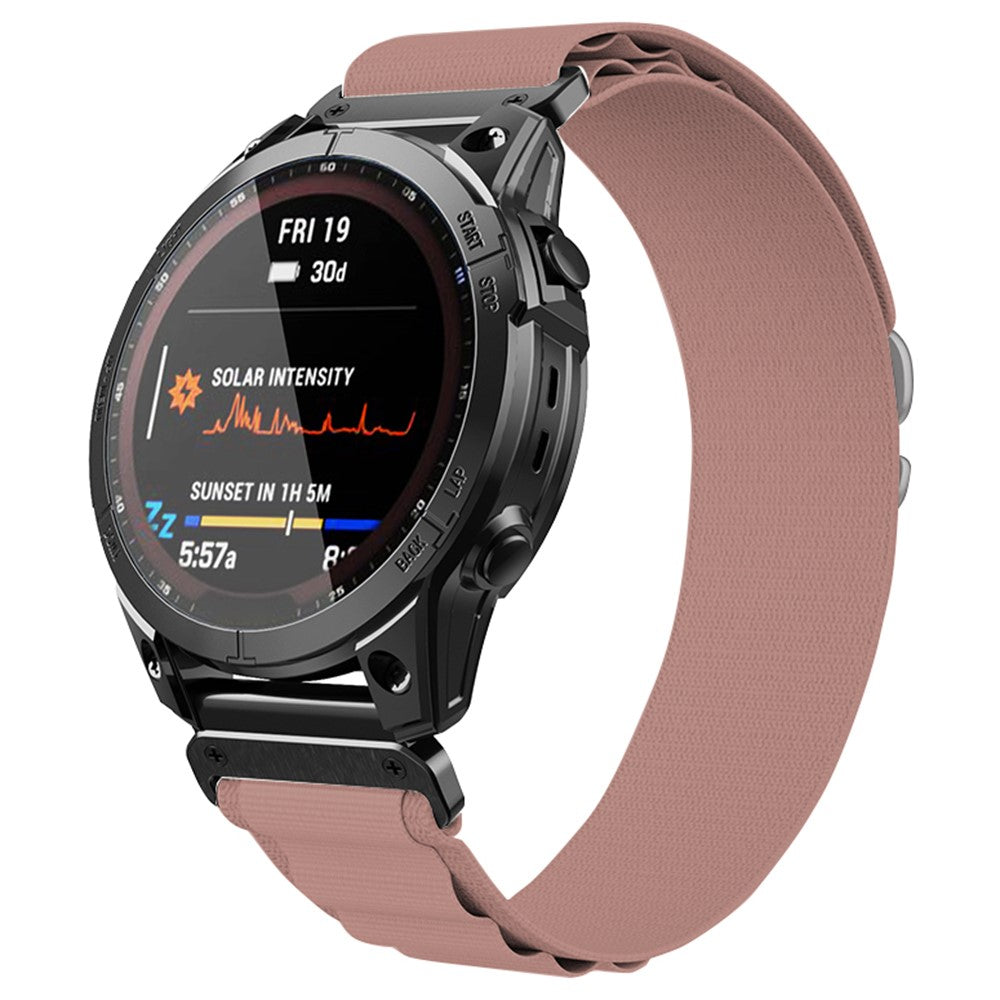 Meget Hårdfør Nylon Universal Rem passer til Garmin Smartwatch - Pink#serie_9