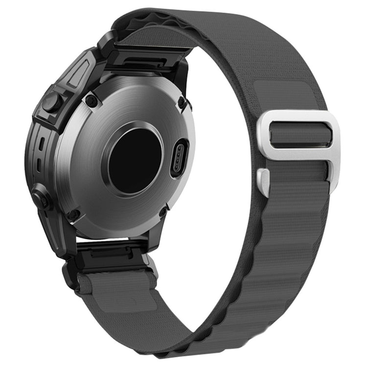 Meget Hårdfør Nylon Universal Rem passer til Garmin Smartwatch - Sølv#serie_11