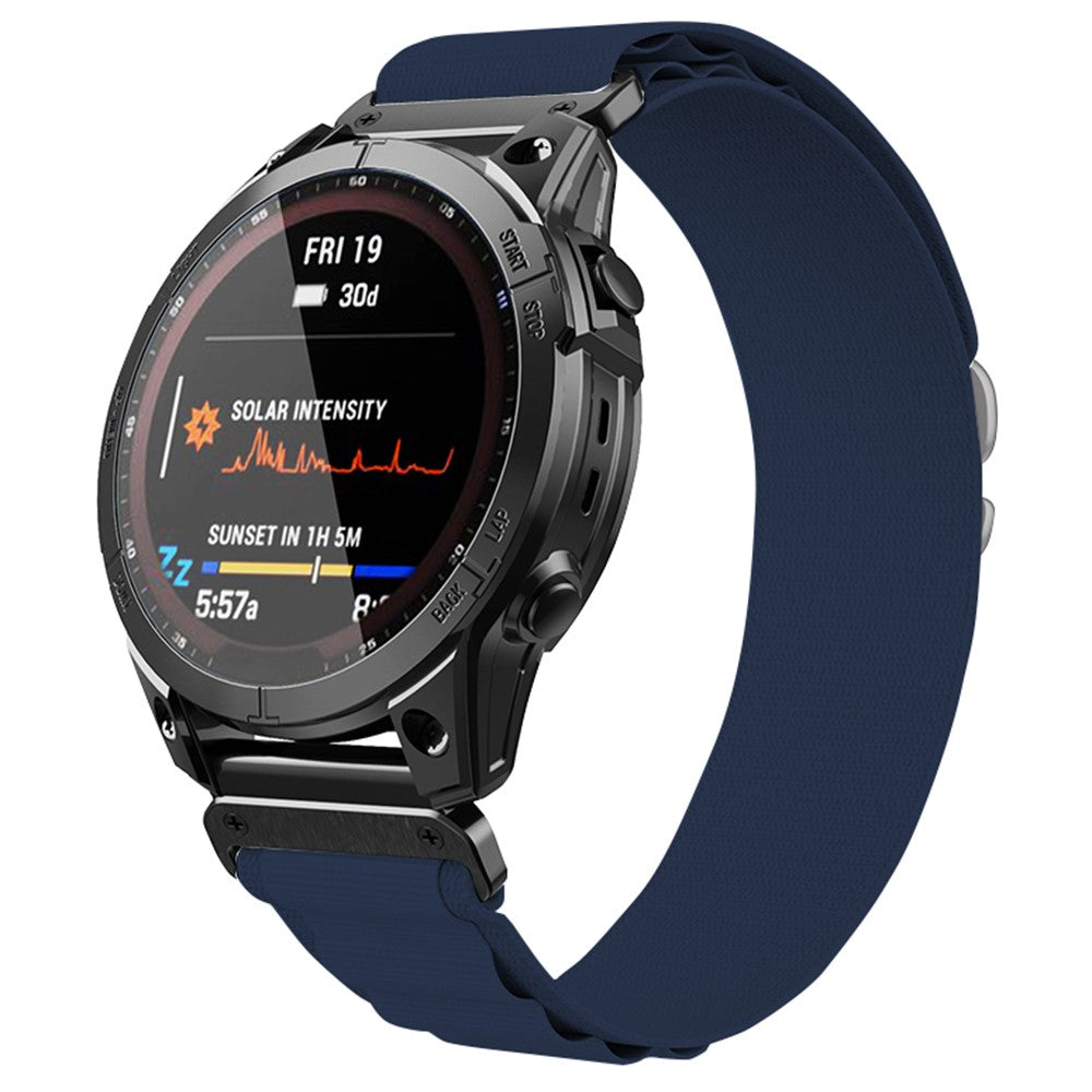 Meget Hårdfør Nylon Universal Rem passer til Garmin Smartwatch - Blå#serie_13