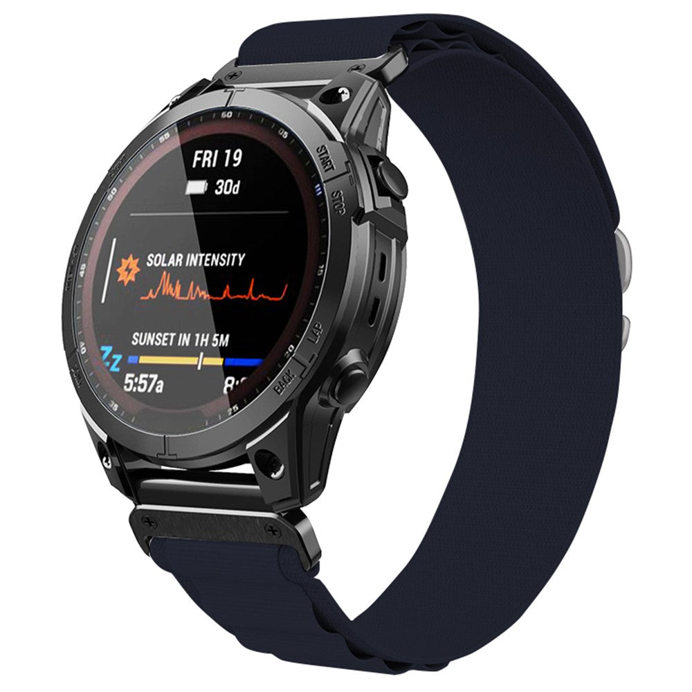 Meget Hårdfør Nylon Universal Rem passer til Garmin Smartwatch - Blå#serie_14