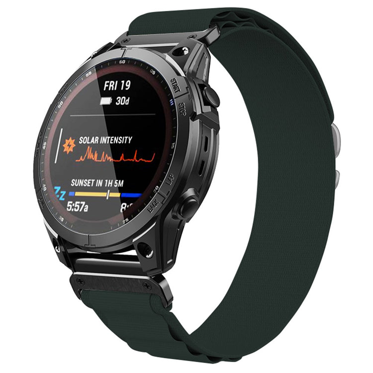 Meget Hårdfør Nylon Universal Rem passer til Garmin Smartwatch - Grøn#serie_16