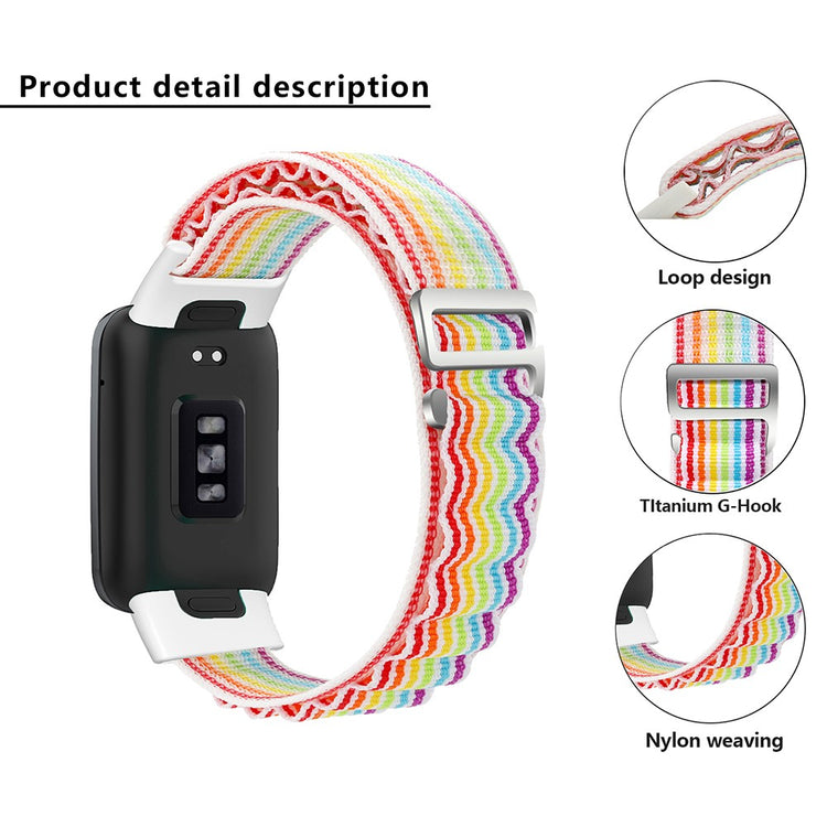 Mega Fint Nylon Rem passer til Xiaomi Mi Band 7 Pro - Grøn#serie_5