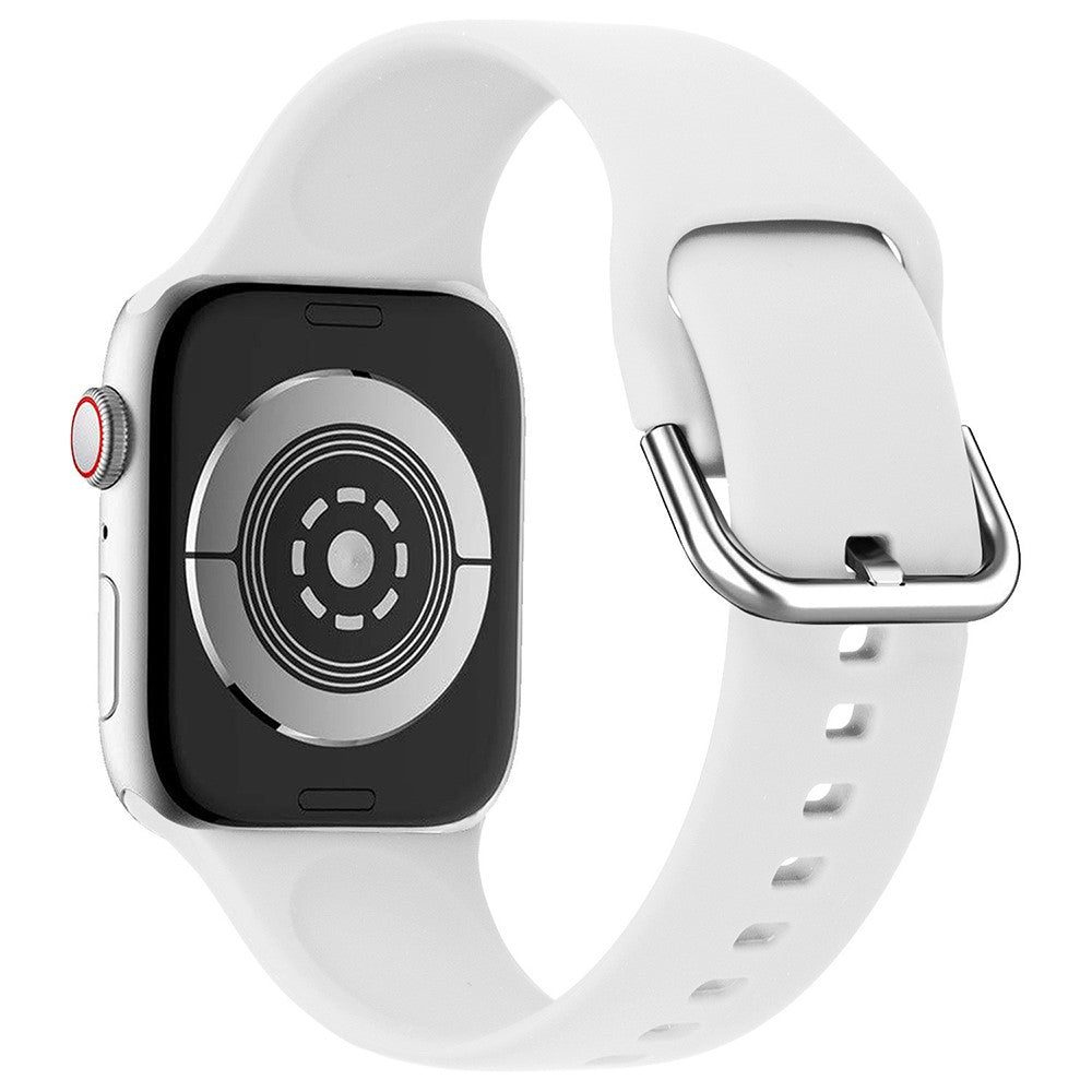 Mega Fint Silikone Universal Rem passer til Apple Smartwatch - Hvid#serie_2