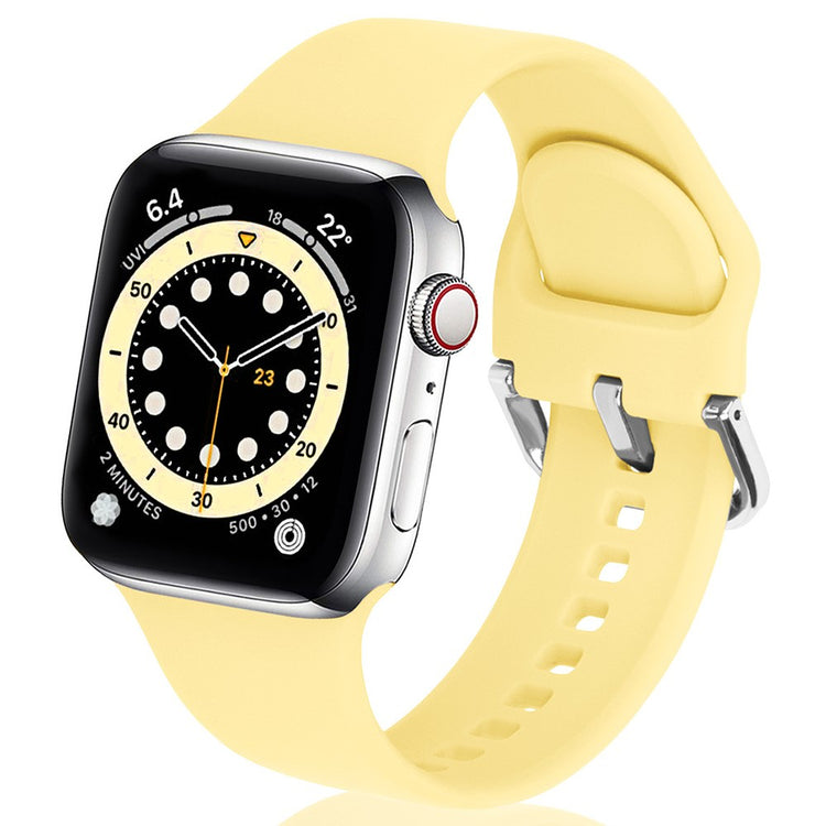 Mega Fint Silikone Universal Rem passer til Apple Smartwatch - Gul#serie_5