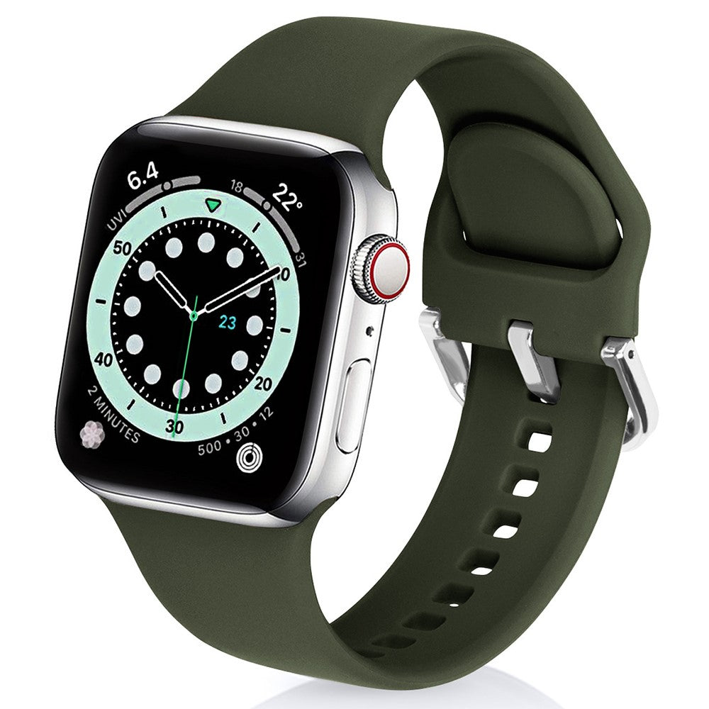 Mega Fint Silikone Universal Rem passer til Apple Smartwatch - Grøn#serie_8