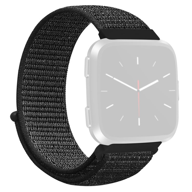 Mega Slidstærk Nylon Universal Rem passer til Fitbit Smartwatch - Sort#serie_1