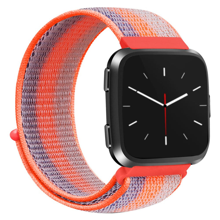 Mega Slidstærk Nylon Universal Rem passer til Fitbit Smartwatch - Orange#serie_4