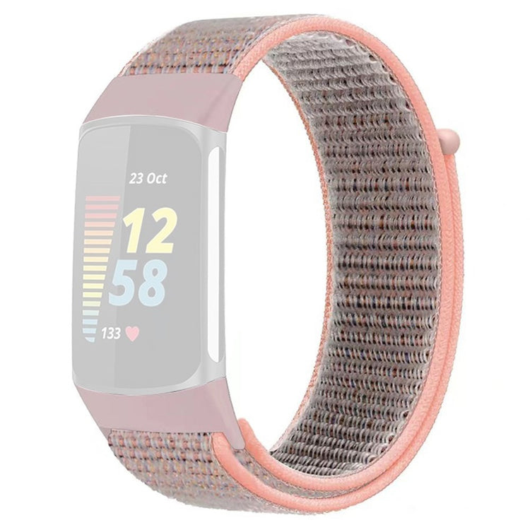 Sejt Nylon Universal Rem passer til Fitbit Charge 3 / Fitbit Charge 4 - Pink#serie_2