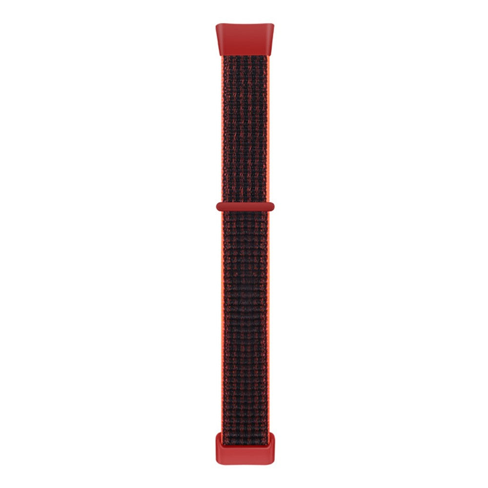 Sejt Nylon Universal Rem passer til Fitbit Charge 3 / Fitbit Charge 4 - Rød#serie_5