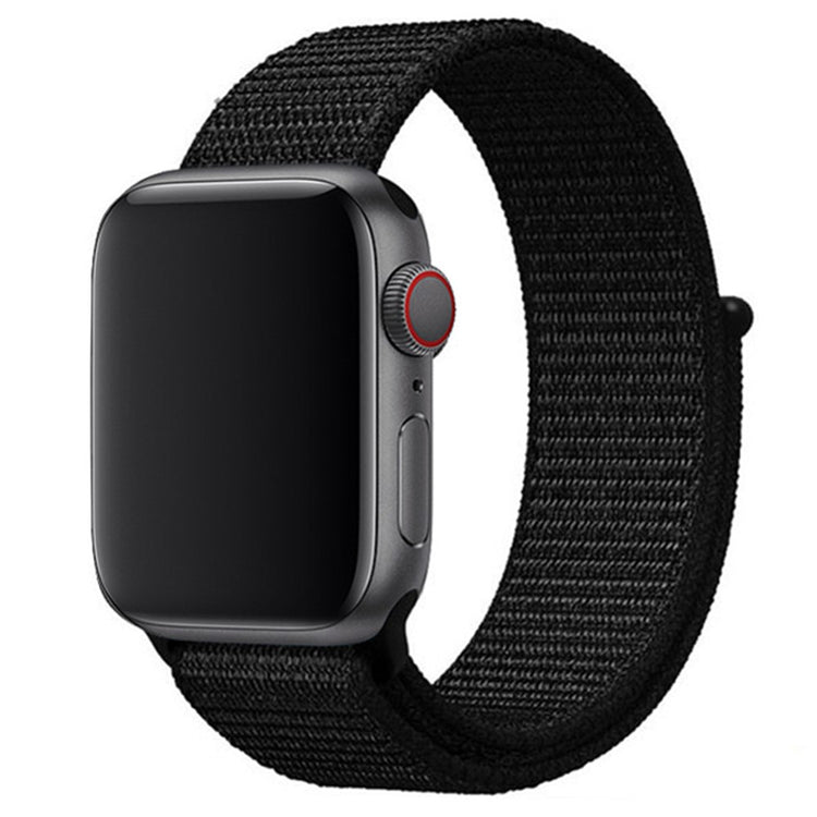 Super Smuk Nylon Universal Rem passer til Apple Smartwatch - Sort#serie_10