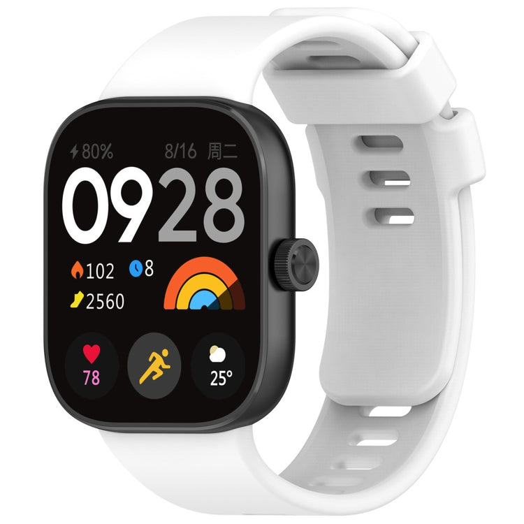 Mega Smuk Silikone Rem passer til Xiaomi Redmi Watch 4 - Hvid#serie_6