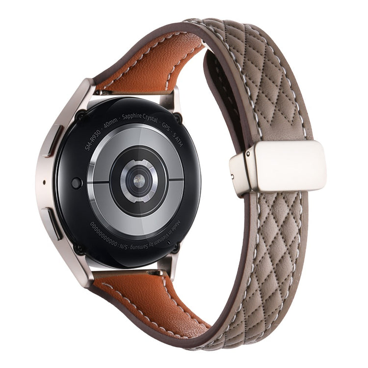 Super Skøn Ægte Læder Universal Rem passer til Smartwatch - Brun#serie_5