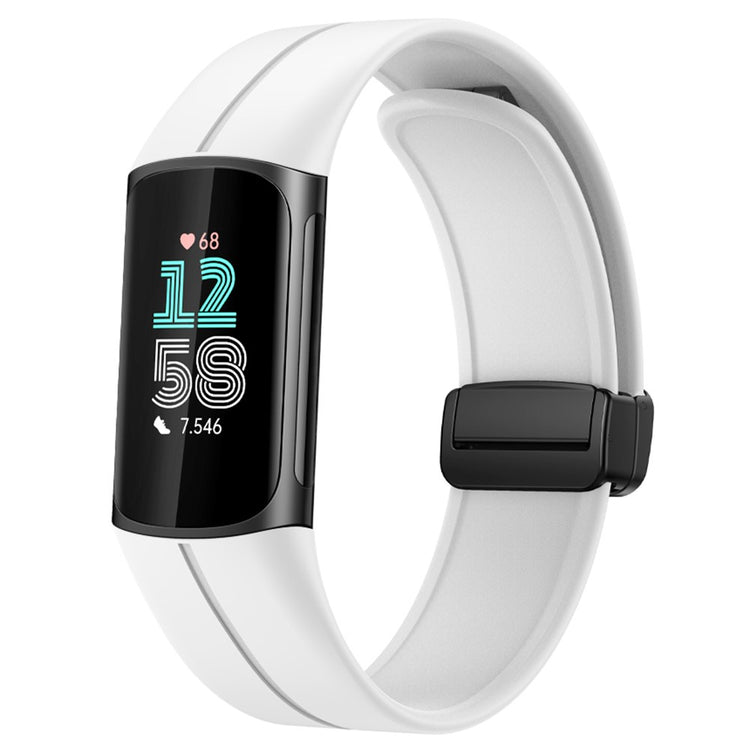 Fitbit Charge 5 / Fitbit Charge 6 Silicone Universel Strap - White#serie_2