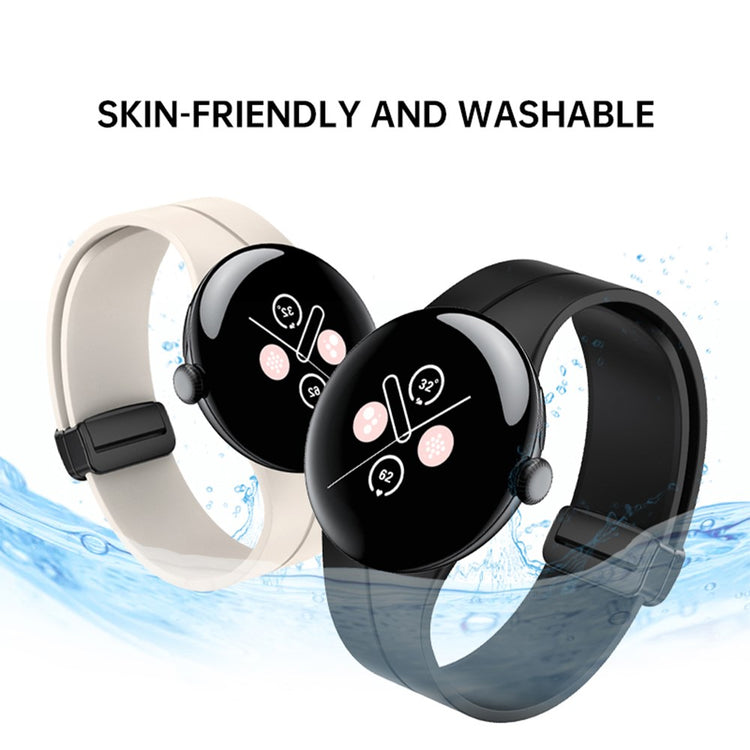 Google Pixel Watch / Google Pixel Watch 2 Silicone Universel Strap - Black#serie_1