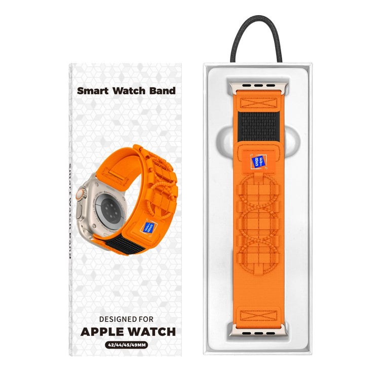 Apple Watch Series 49mm - 45mm - 44mm - 42mm Universal Sport Nylon Braided Watch Band - Orange#serie_1