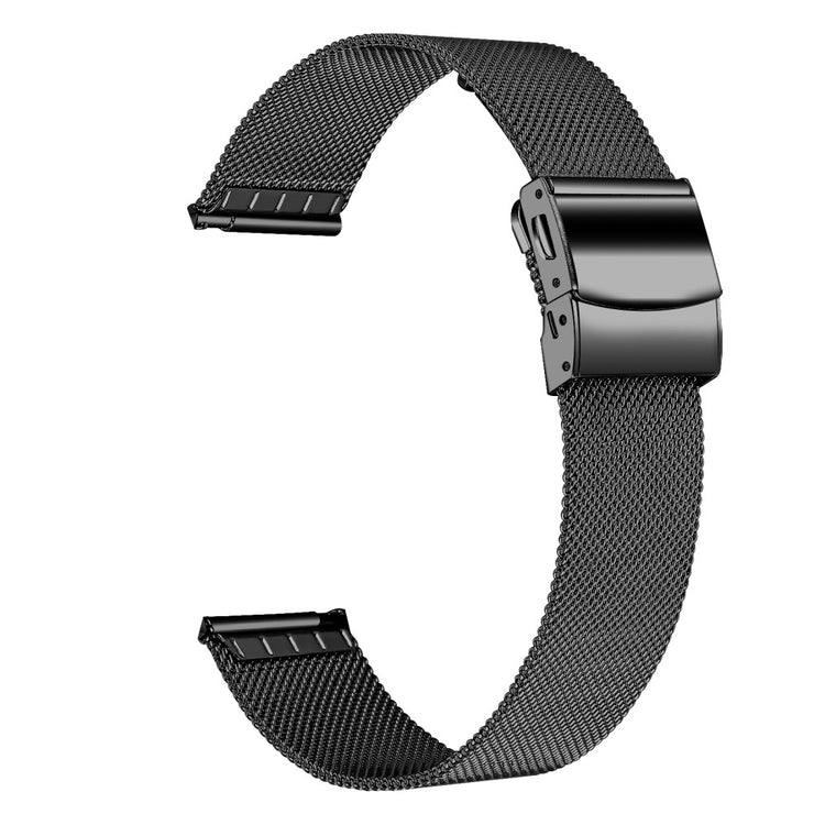 Garmin Vivoactive 3 / Vivoactive 3 Music Metal Stainless Steel Band 20mm Milanese Mesh Watch Strap - Black#serie_008