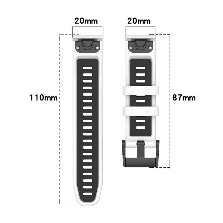 Incredibly Neat Garmin Smartwatch Silicone Universel Strap - White#serie_1