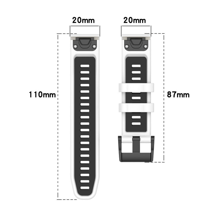 Incredibly Neat Garmin Smartwatch Silicone Universel Strap - Black#serie_5