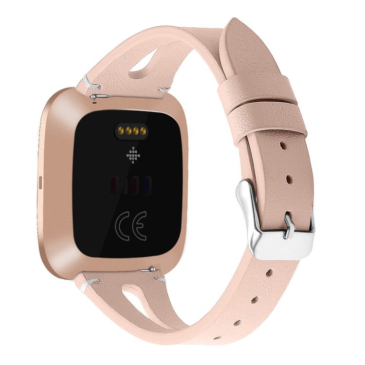 Mega Fashionable Fitbit Versa 3 Genuine Leather Strap - Pink#serie_10