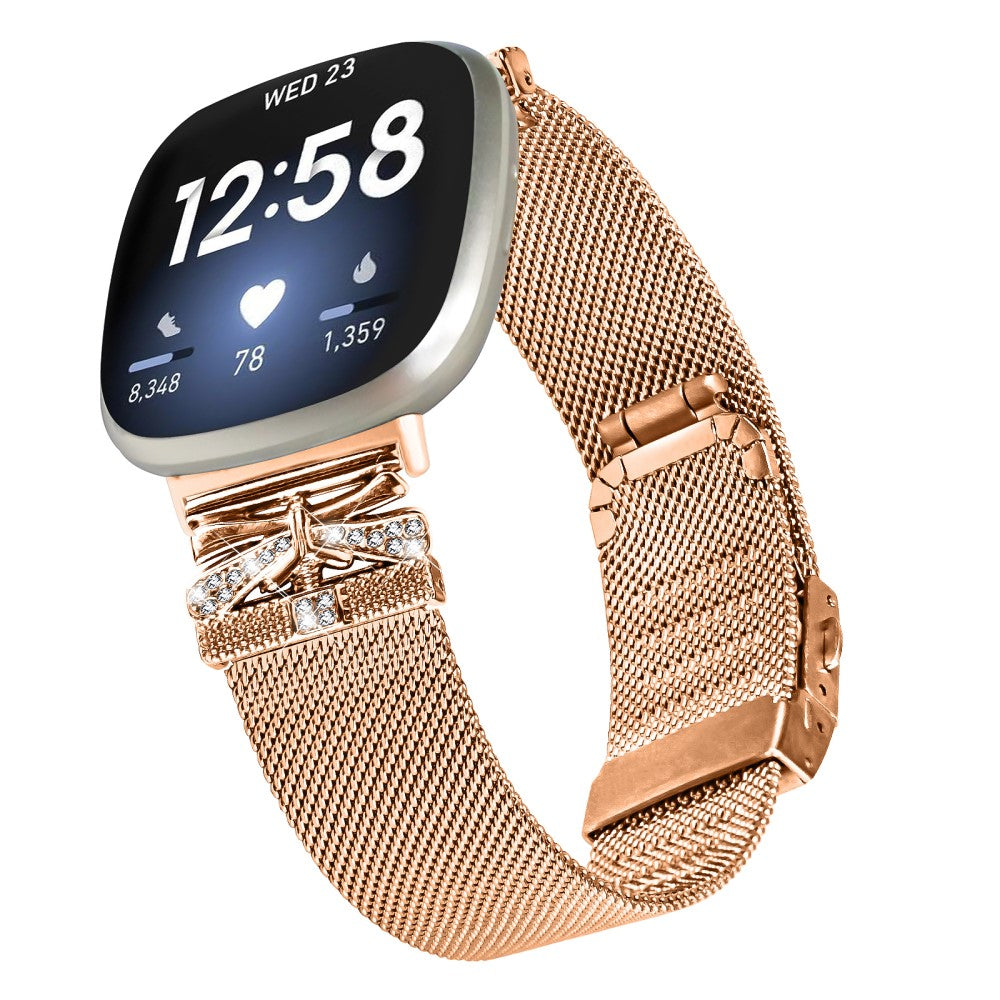 Sweet Fitbit Versa 4 / Fitbit Sense 2 Metal Universel Strap - Pink#serie_2