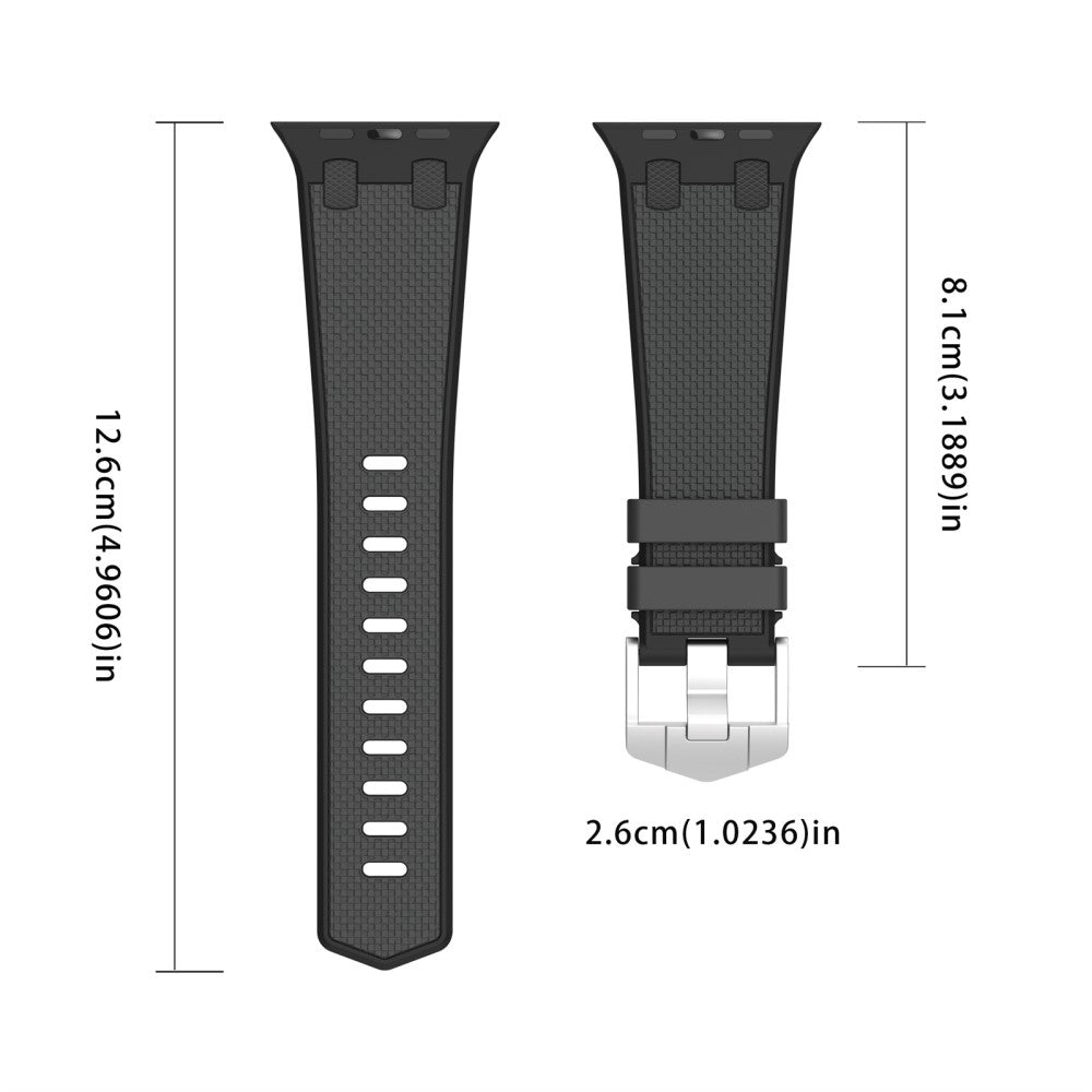 Mega Cool Apple Smartwatch Silicone Universel Strap - Silver#serie_5