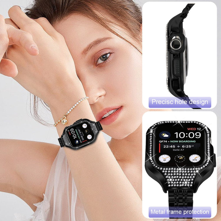 Super Sweet Apple Smartwatch Rhinestone Universel Strap - Black#serie_1