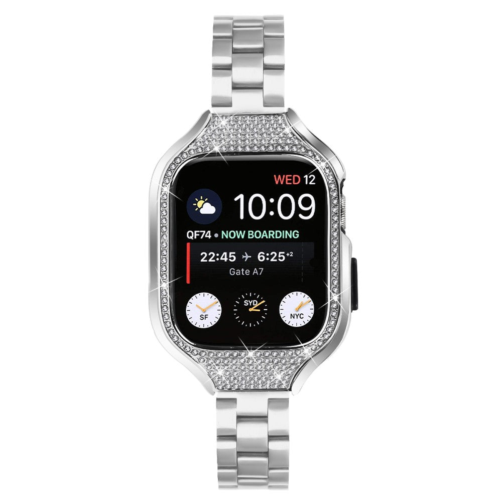 Comfortable Apple Smartwatch Rhinestone Universel Strap - Silver#serie_013