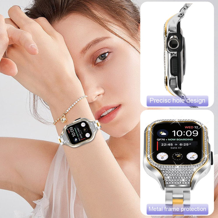 Lovely Apple Smartwatch Rhinestone Universel Strap - Silver#serie_2