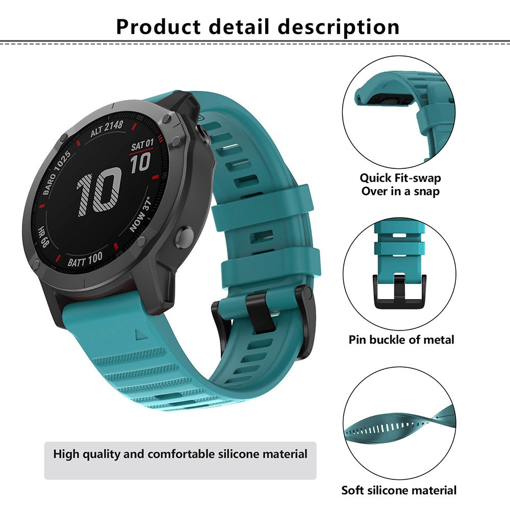 Super Nice Garmin Smartwatch Silicone Universel Strap - Green#serie_11