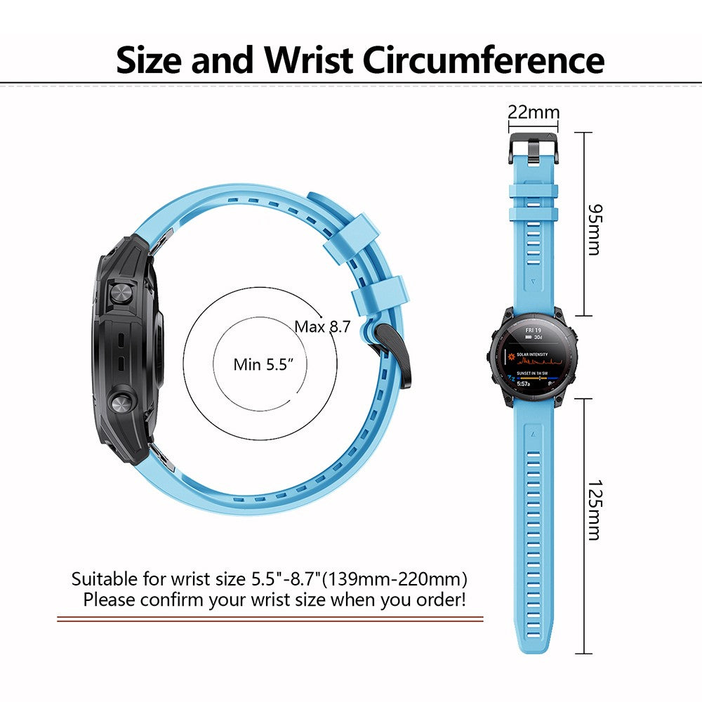 Very Cool Garmin Smartwatch Silicone Universel Strap - Blue#serie_8