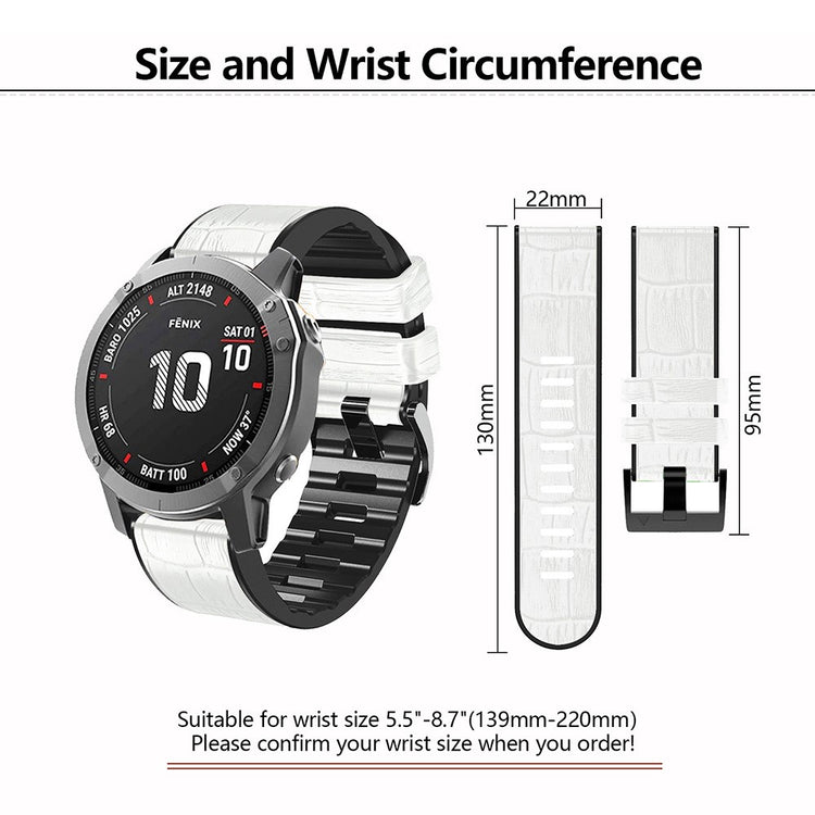 Super Cool Garmin Smartwatch Silicone Universel Strap - White#serie_2