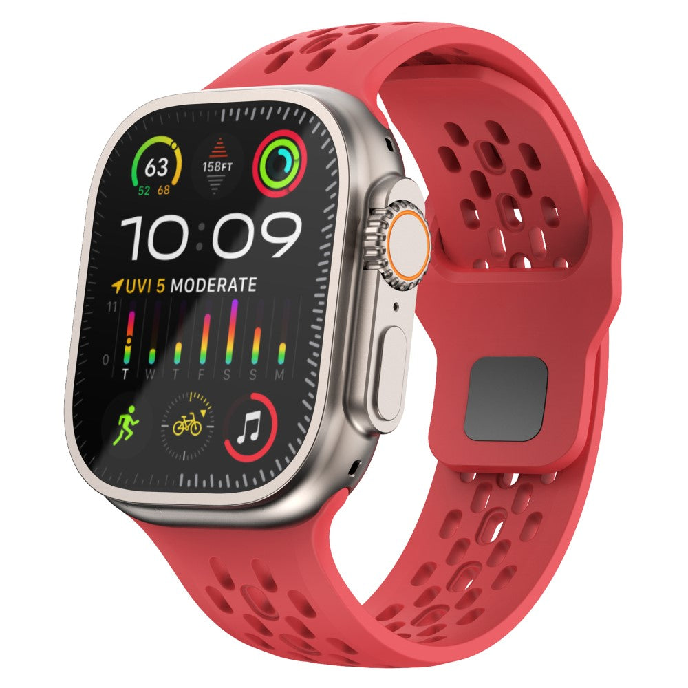 Mega Fashionable Apple Smartwatch Silicone Universel Strap - Red#serie_5