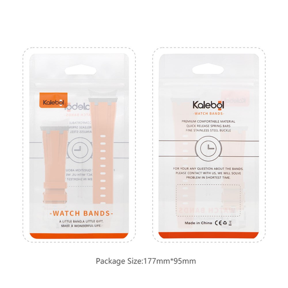 KALEBOL KLB-YTGJ-001 For Apple Watch Series 9 8 7 41mm / 6 5 4 SE (2023) SE (2022) SE 40mm / 3 2 1 38mm Liquid Silicone Strap - Titanium+Starlight#serie_4