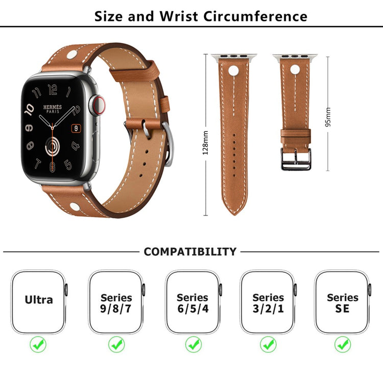 Excellent Apple Smartwatch Genuine Leather Universel Strap - Brown#serie_1