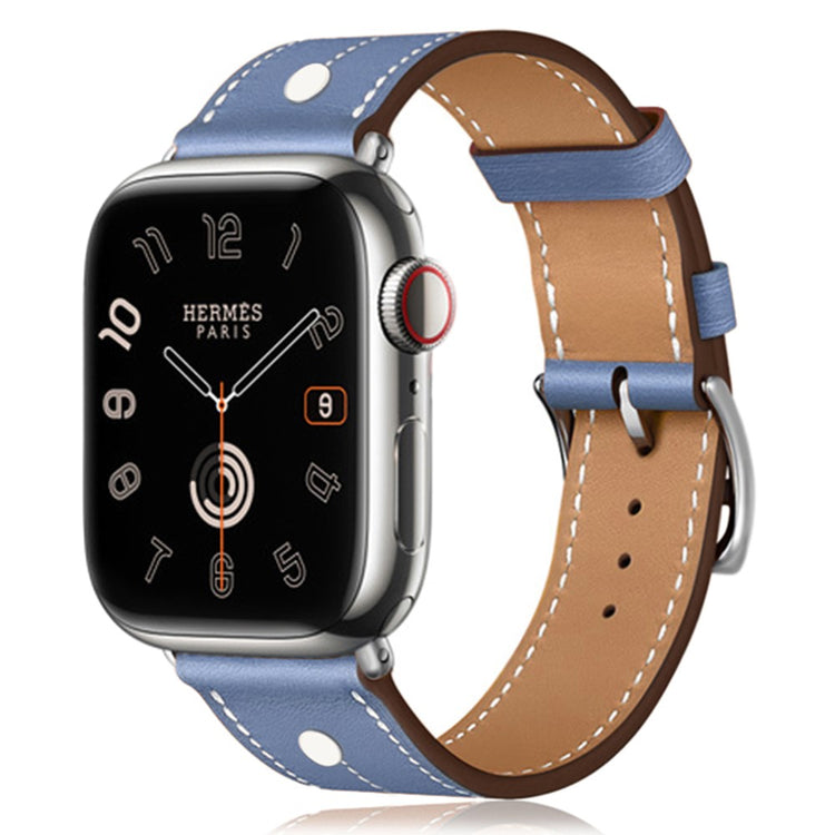 Excellent Apple Smartwatch Genuine Leather Universel Strap - Blue#serie_3