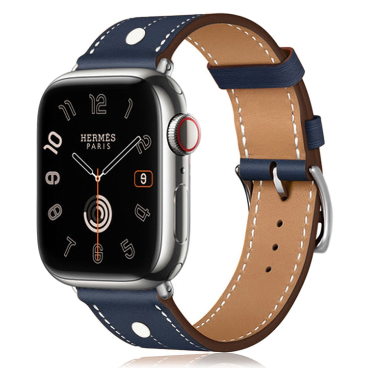 Excellent Apple Smartwatch Genuine Leather Universel Strap - Blue#serie_5