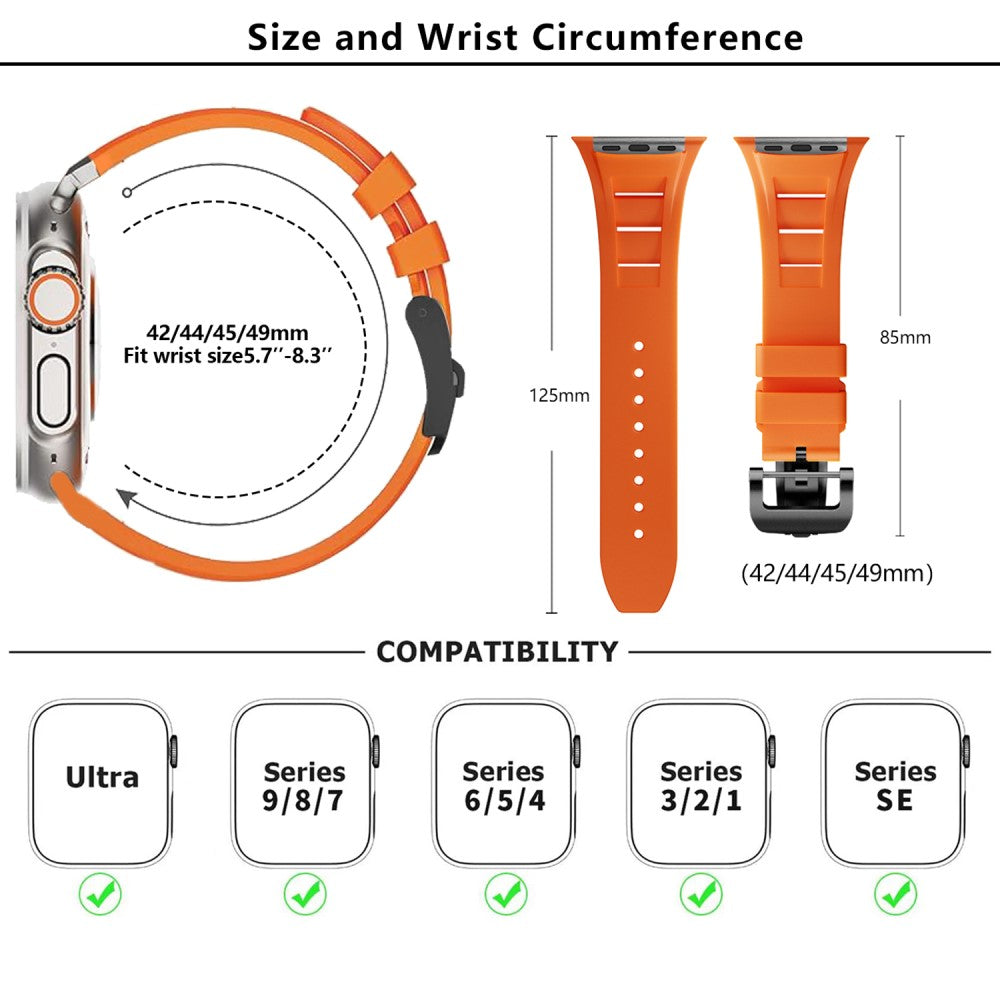 Remarkably Tough Apple Smartwatch Silicone Universel Strap - Orange#serie_5