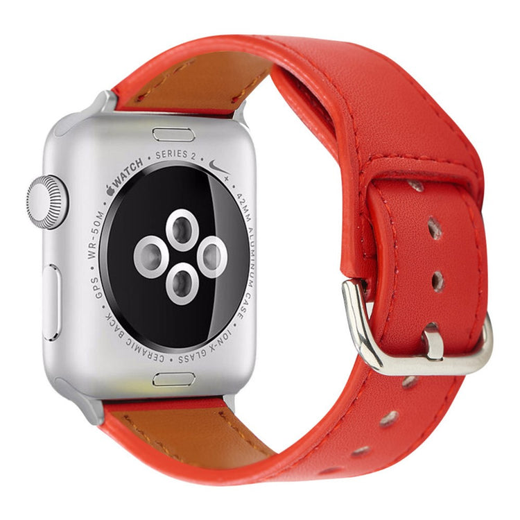 Super Durable Apple Smartwatch Pu Leather Universel Strap - Red#serie_4