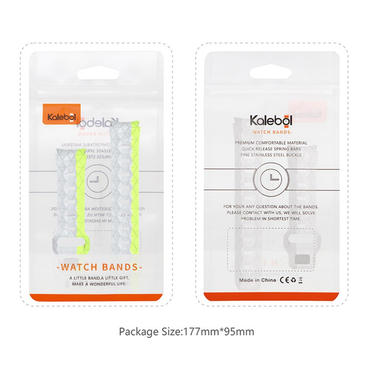 KALEBOL KLB-ZQWFKGJ-001 For Samsung Galaxy Watch 4 / 5 / 6 Football Pattern Silicone Watch Strap Replacement Band - White#serie_3