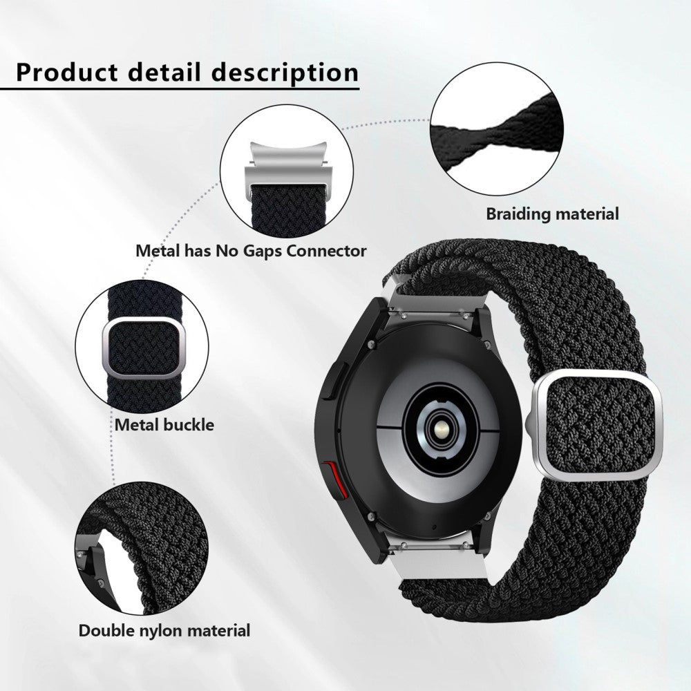 Very Beautiful Samsung Smartwatch Nylon Universel Strap - Black#serie_5