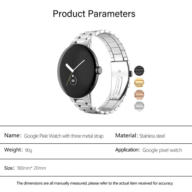 Classic Google Pixel Watch 2 Metal Strap - Silver#serie_1